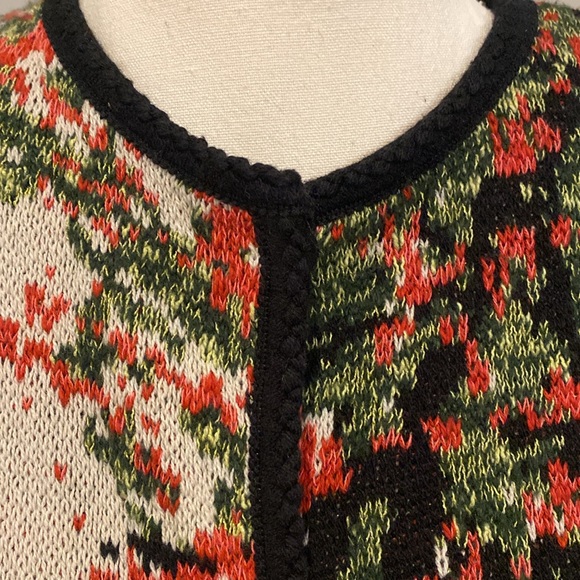 J Jill wearever cardigan floral duster layering sleek button closure boxy - Picture 4 of 14